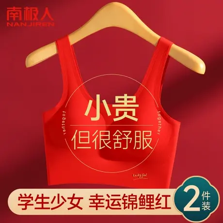 儿童内衣本命年套装红发育期10-14岁少女文胸学生女童孩背心内裤图片