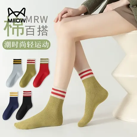 袜子夏季薄款棉防臭中短筒休闲吸汗透气女士中筒图片