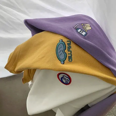 2023年春夏季新款情侣装女装设计感小众短款上衣正肩短袖t恤ins潮图片