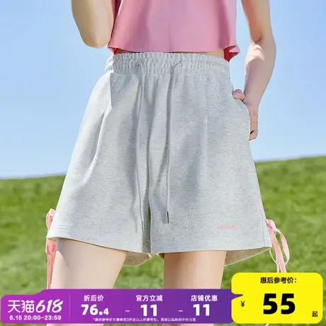 唐狮25夏季新款休闲短裤女印花撞色蝴蝶设计感松紧腰运动裤子女商品大图
