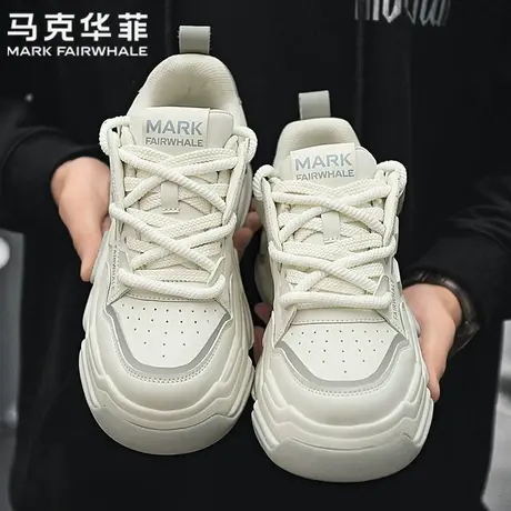 马克华菲官方旗舰店男鞋2025新款潮流原创厚底舒适不累脚增高板鞋商品大图