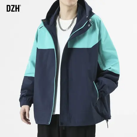 男士冲锋衣外套男春秋款2023新款潮牌美式工装夹克男款情侣款衣服商品大图