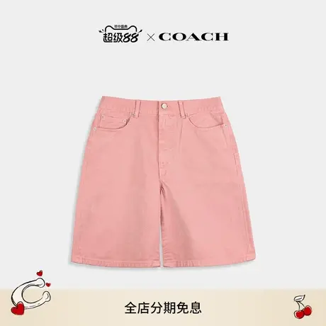 COACH/蔻驰女士丹宁SKATER短裤裤子舒适休闲高级感通勤商品大图