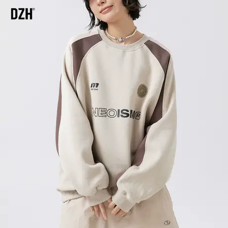 情侣美式卫衣男款休闲外套潮牌男春秋款新款上衣长袖圆领重磅衣服商品大图