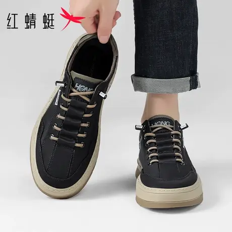 红蜻蜓男鞋2025夏季新款休闲板鞋软底轻便免系百搭户外运动鞋男鞋商品大图