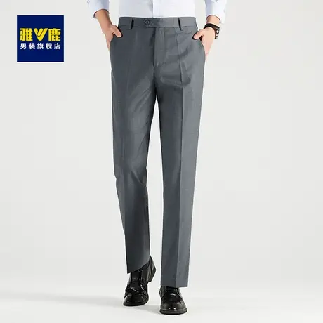 雅鹿西裤男2023春秋新款商务正装直筒裤子高级垂感免烫工作休闲裤商品大图