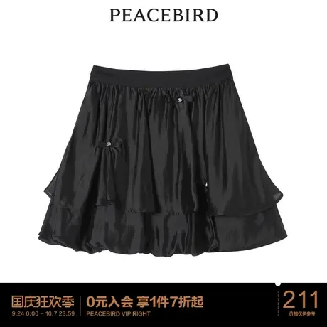太平鸟时尚年新款蝴蝶结花苞裙A5GEC2A43图片