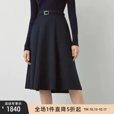 LANCY/朗姿冬季新款高腰半身裙收腰显瘦女士裙子图片