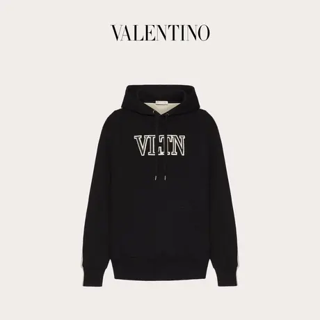 【季末优惠】华伦天奴VALENTINO男士 VLTN 刺绣棉质卫衣商品大图