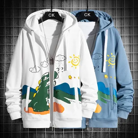 青少年秋季2023年新款开衫卫衣男孩大童春秋外套初中高中学生秋装商品大图