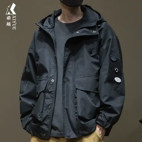 希越户外进藏高级感外套男无性别春秋登山服宽松大码男生工装夹克商品大图