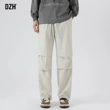 男士美式机能冲锋裤子男秋季男裤2024新款速干休闲长裤阔腿工装裤图片