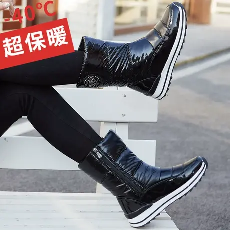 秋冬季新款雪地靴女高筒加绒加厚学生棉鞋防滑防水棉靴韩版长靴子商品大图