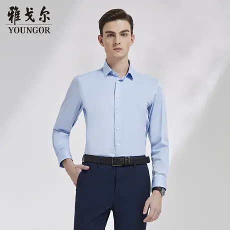 【抗菌衬衫】D系雅戈尔衬衫秋季商务休闲修身棉弹舒适长袖衬衫男商品大图