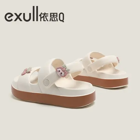 exull/依思Q凉鞋女2023新款夏季外穿配裙子仙女风厚底包头凉鞋女图片