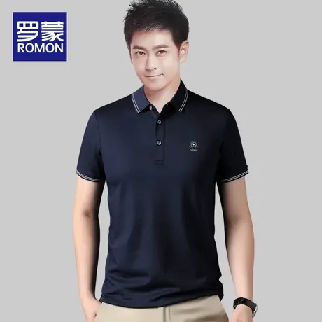 罗蒙夏季新款保罗polo衫翻领短袖t恤男装上衣服潮牌半袖休闲体恤图片