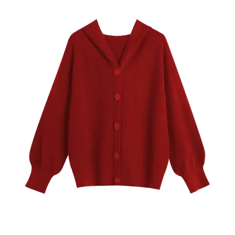 伊自尚2023年新款胖mm大码女装秋季气质蝙蝠袖针织衫宽松显瘦上衣商品大图