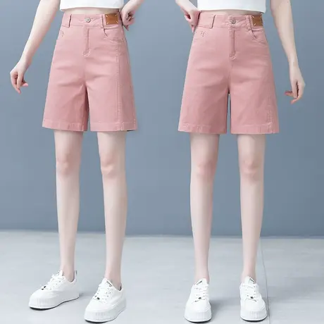 时尚阔腿短裤女夏季薄款显高显瘦直筒休闲裤子小个子宽松a字热裤图片