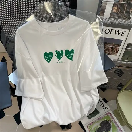 美式复古短袖t恤女2022新款夏季半袖原宿风设计感小众上衣服ins潮商品大图