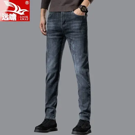 2021春秋季新款男士牛仔裤秋冬修身小脚裤子直筒弹力百搭休闲长裤商品大图