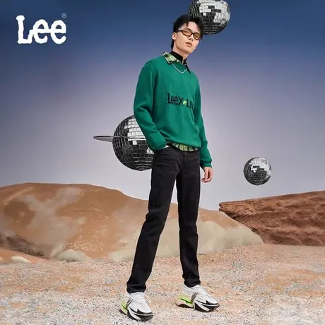 LeeXLINE23新品705锥形磨毛男保暖牛仔裤黑LMB100705100611A05588图片