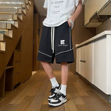 夏季薄款潮牌短裤12男孩13青少年14初中学生15岁大童五分运动裤子商品大图