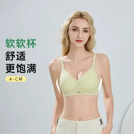 内衣女小胸聚拢大胸显小裸感无痕舒适轻薄光面无钢圈软支撑文胸商品大图