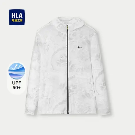 HLA/海澜之家墨羽轻壳连帽夹克25春夏新休闲防紫外线轻薄防晒衣男图片