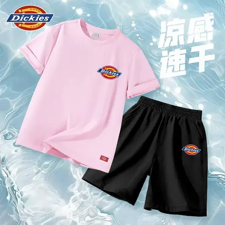 Dickies童装女童套装男孩美式休闲速干短袖t恤儿童运动两件套夏A商品大图