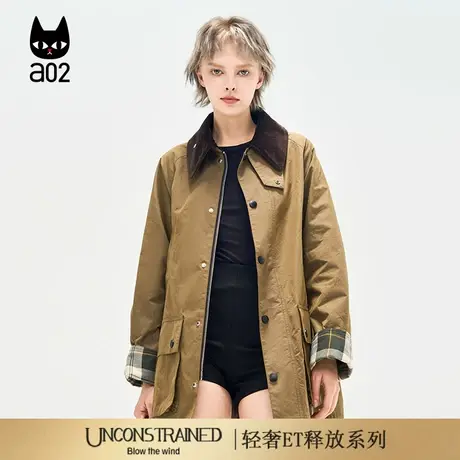 a02【ET释放系列】美拉德工装风外套女2025新款秋季宽松夹克上衣商品大图