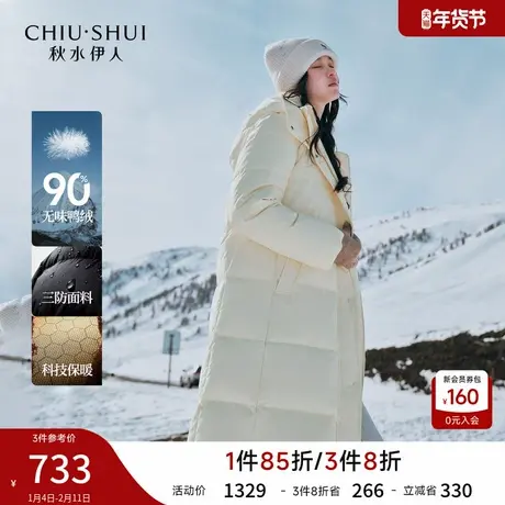 简约长款外套2025年冬季新款时尚通勤今年流行立领连帽三防羽绒服图片