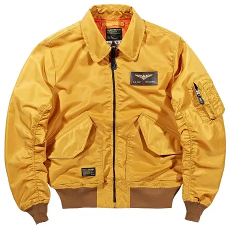 VIP复古飞行员夹克男士青年美式大码宽松翻领飞行服工装外套潮牌商品大图