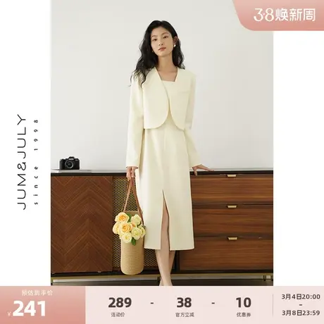 嘉茱莉2024早春新款无扣小西装外套女小个子小西服短款短外套上衣商品大图