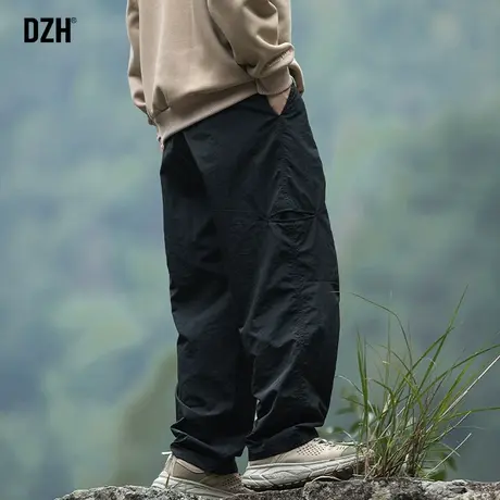 男士冲锋裤美式机能工装裤男直筒阔腿裤子2024新款春季男裤休闲裤商品大图