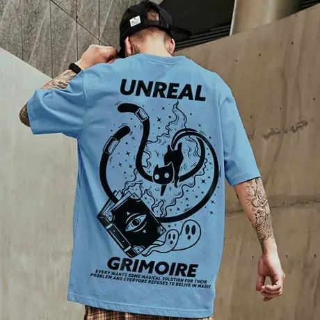 短袖男t恤潮牌潮流ins情侣宽松加肥加大男装体恤夏季胖子大码半袖商品大图