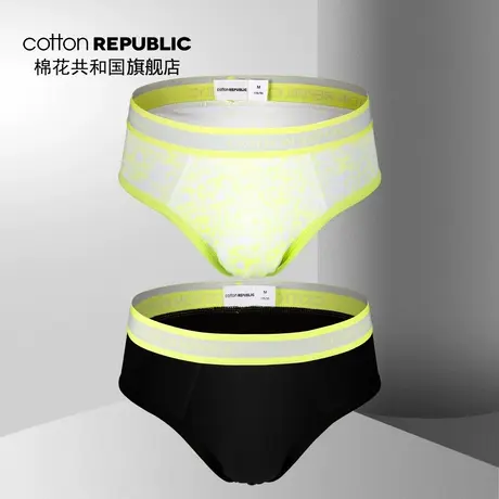 Cotton Republic/棉花共和国男士三角内裤情侣款性感莫代尔两条装图片