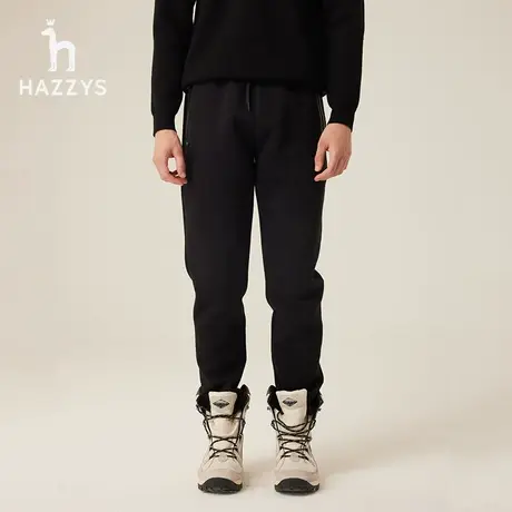 【商场同款】Hazzys哈吉斯冬季新品男士束脚裤宽松休闲卫裤运动裤图片