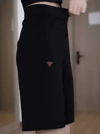 2023夏季新款休闲短裤女洋气时尚宽松百搭遮肉显瘦透气五分阔腿裤图片