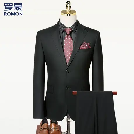 【含羊毛】罗蒙男士西服套装时尚商务正装结婚礼服西装男商品大图