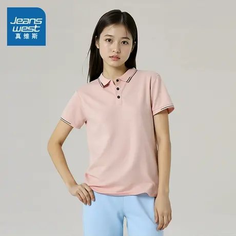 VF真维斯女装时尚百搭上衣2025夏季新款休闲商务短袖POLO衫女爸爸图片