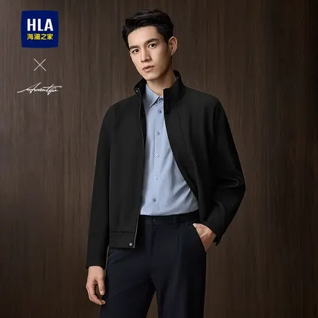 HLA/海澜之家轻商务立领行政夹克25秋新时尚通勤挺括干部外套男装商品大图