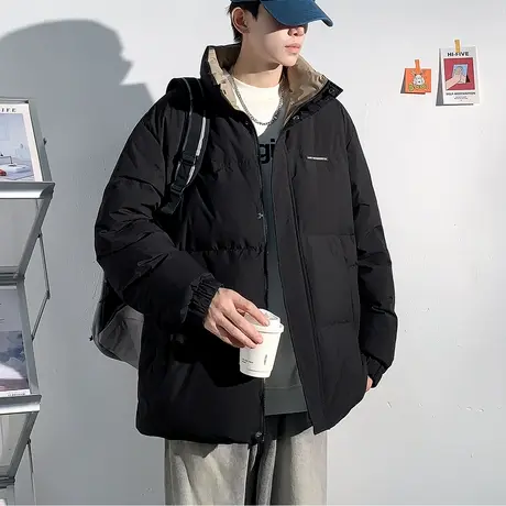 唐狮2024冬季新款立领男羽绒服宽松加厚外套青少年面包服日系休闲图片