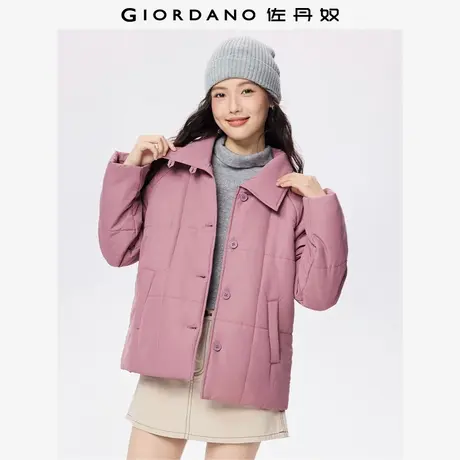 佐丹奴外套女装大翻领插肩袖梭织棉衣外套 05375711商品大图