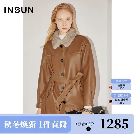 恩裳COVER冬季2022时尚立体宽松落肩法式慵懒风保暖皮草外套图片