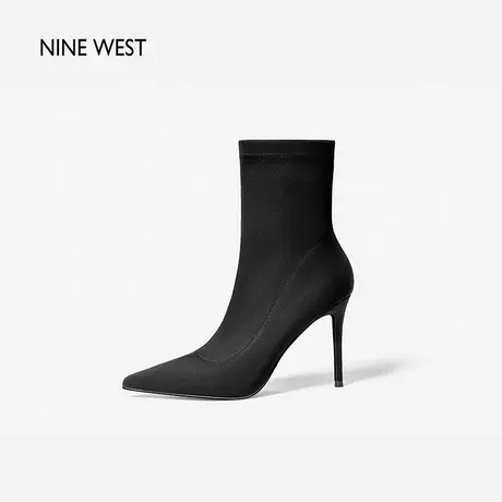 Nine West/玖熙高跟短靴女秋冬新款尖头细跟时尚优雅时装靴女靴子图片