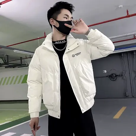 潮牌立领冬季棉服外套男2023新款个性工装大口袋防寒加厚冬装棉衣图片