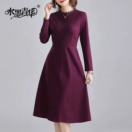 【1件7.9折】春新品时尚女装连衣裙气质优雅修身收腰A字裙图片