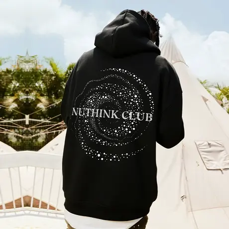 Nuthink美式重磅420g小众连帽卫衣潮牌男潮宽松大码外套春季男款商品大图