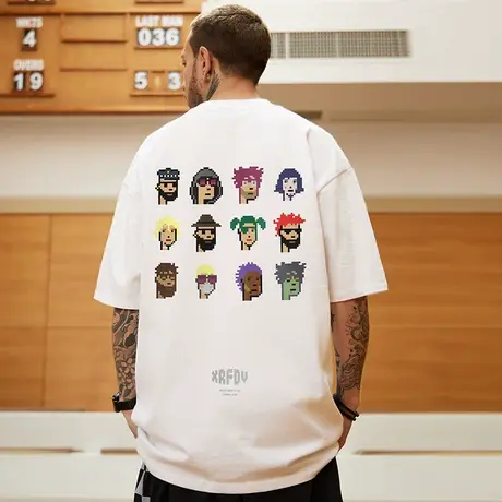 2025重磅潮牌宽松T恤美式短袖半袖纯棉国潮加肥加大码男装胖夏季商品大图