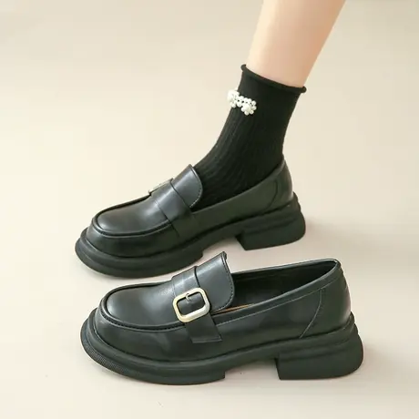 玛丽珍小皮鞋女jk平底2023年新款春秋季单鞋厚底英伦风法式乐福鞋商品大图